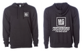 Black Hoodie with White MG Design