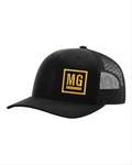 Black Hat with Gold MG Design