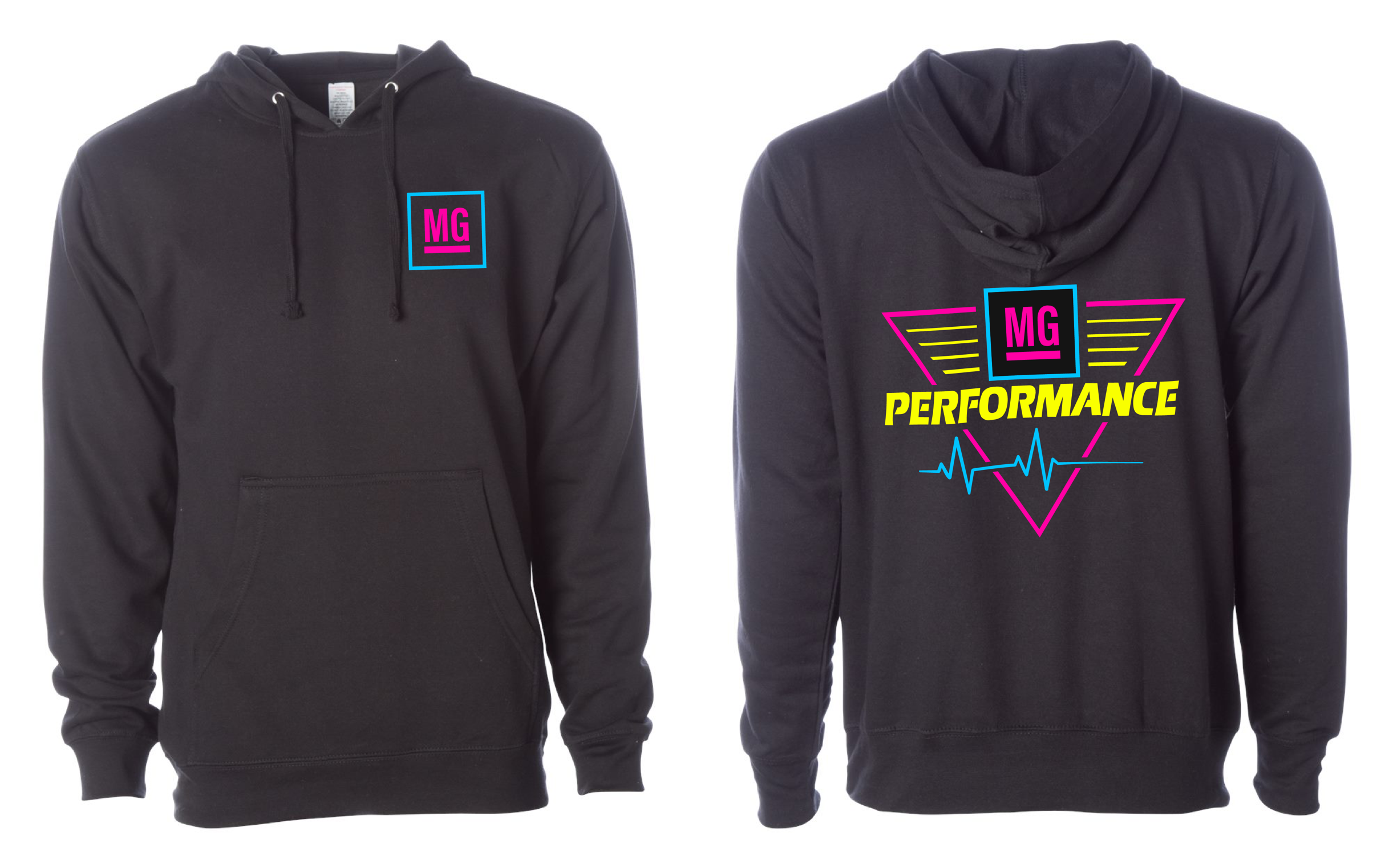 Black Hoodie with NEON Design