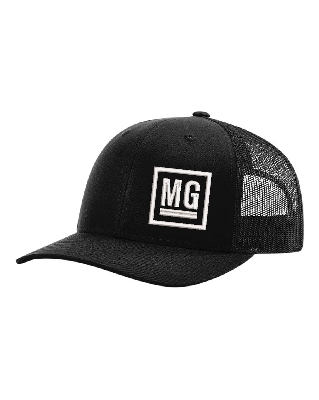 Black Hat with White MG Design