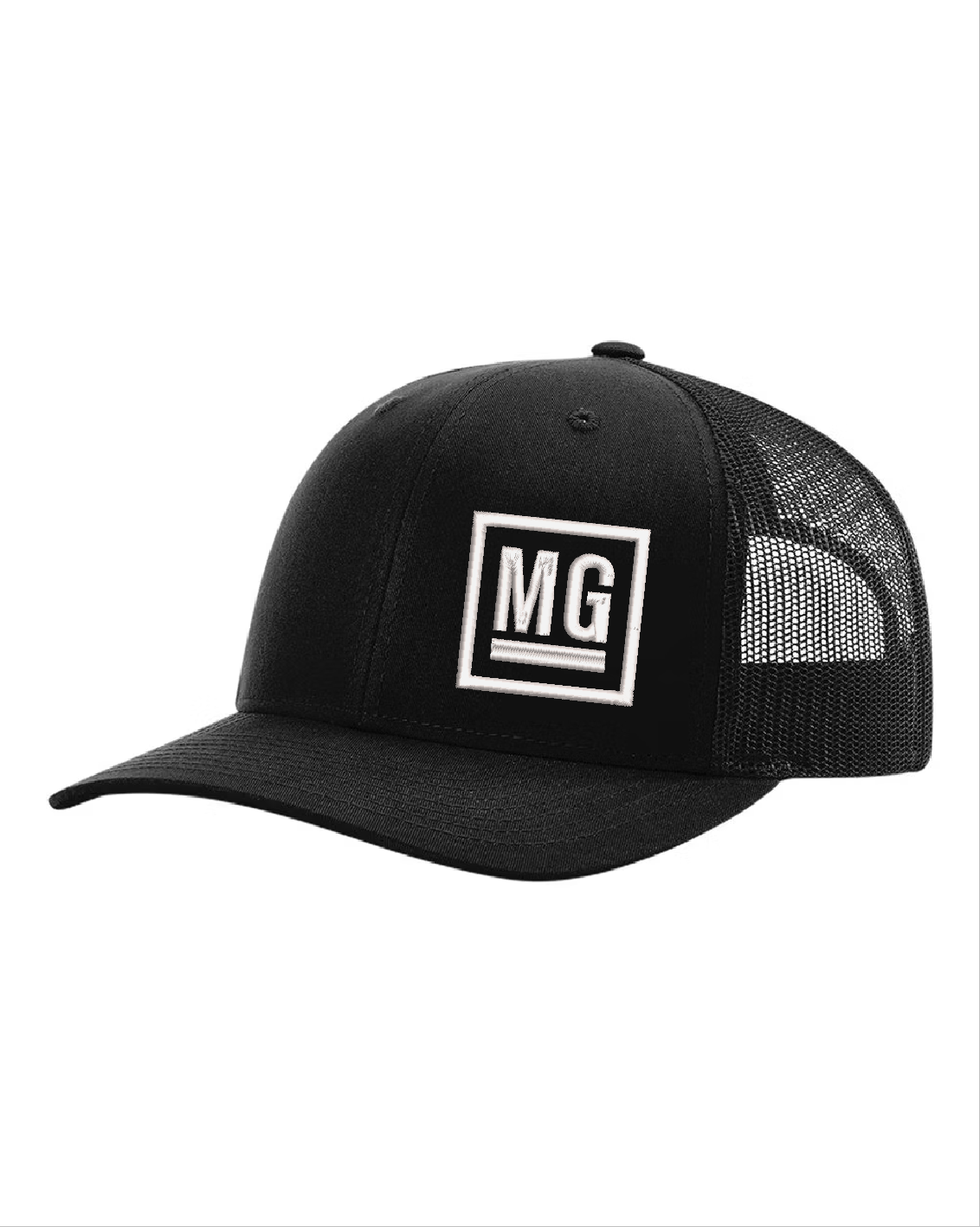 Black Hat with White MG Design
